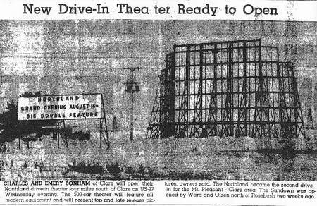 Northland Drive-In Theatre - Northland Drive In Construction August 1950